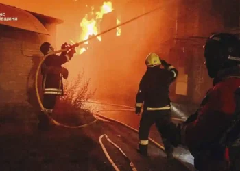 Russia Escalates War With Massive Aerial Attack on Ukraine’s Capital - Ukrainian Emergency Service via AP