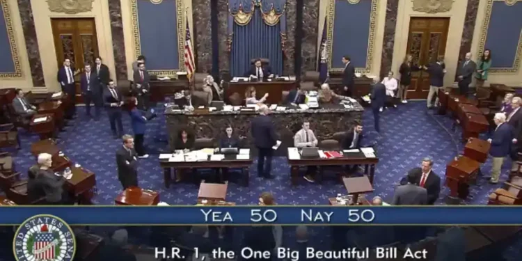 GOP Pushes Through Tax Cuts and Medicaid Reductions in Tense Senate Vote - Senate Television via AP