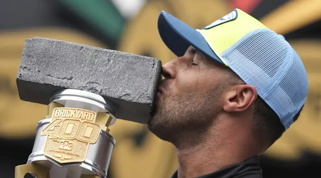 Bubba Wallace Wins Brickyard 400, Secures NASCAR Playoff Spot - AP Photo/ Darron Cumming