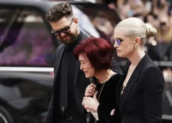 Ozzy Osbourne Funeral Procession Draws Emotional Crowds in Birmingham - Jacob King/PA via AP