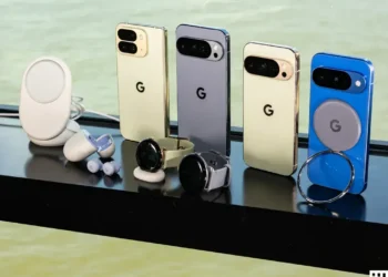 At its 2025 hardware event, Google reveals Pixel 10 lineup, Pixel Watch 4, and Pixel Buds 2a, highlighting AI innovation and repairable designs. - Julian Chokkattu/WIRED