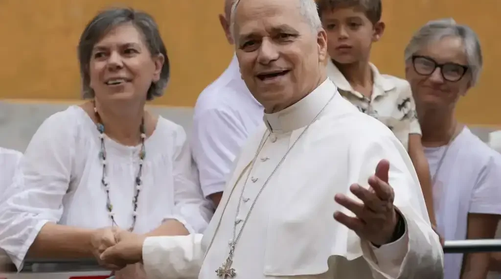 Pope Leo XIV Marks End of Summer Retreat With Mass and Lunch for Homeless at Vatican’s Castel Gandolfo Villa, Emphasizing Shared Humanity - AP Photo/Gregorio Borgia