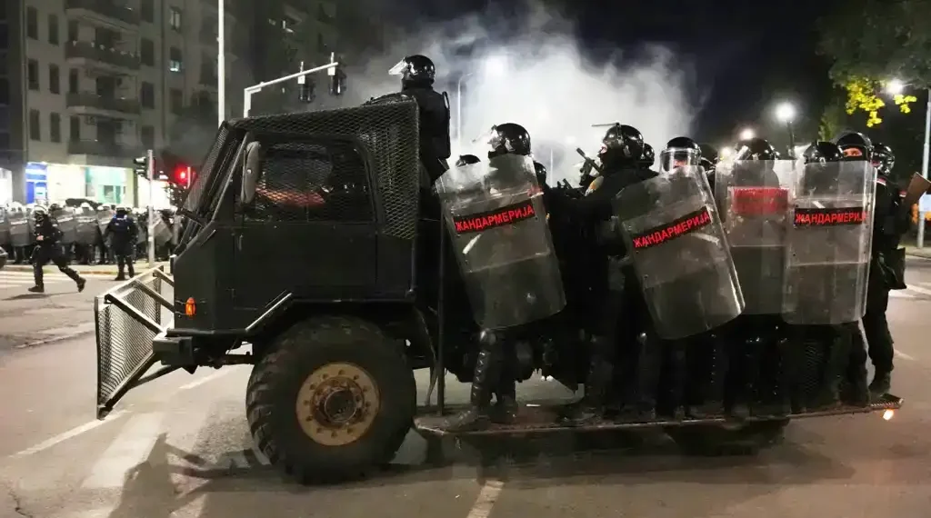 Serbia Faces Widespread Unrest as Protests Against President Vučić Turn Violent, With Party Offices Set on Fire and Dozens Arrested - AP Video shot by Marko Drobnjakovic