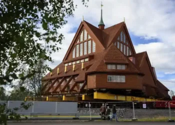 Iconic Kiruna Church Embarks on 3-Mile Move as Sweden’s Largest Underground Mine Threatens Town Center - AP Photo/Malin Haarala