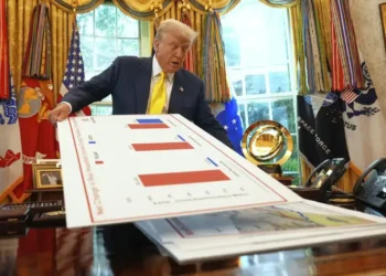 Stephen Moore Joins Trump to Challenge Biden-Era Job Growth Figures - AP Photo/Mark Schiefelbein