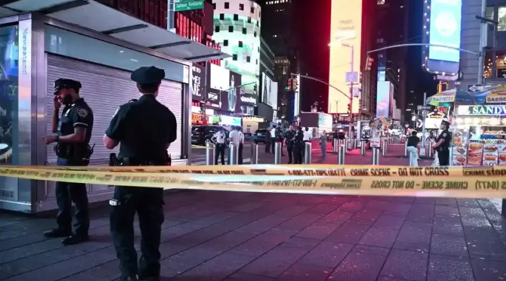NYPD Responds to Times Square Shooting, Three People Hurt in New York City’s Iconic Area - Kyle Mazza/NurPhoto/Associated Press