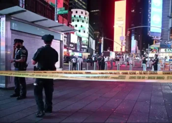 NYPD Responds to Times Square Shooting, Three People Hurt in New York City’s Iconic Area - Kyle Mazza/NurPhoto/Associated Press