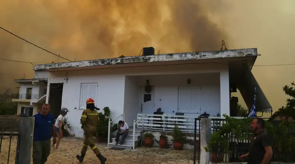 Greece, Spain, Turkey, and Albania Battle Deadly Wildfires as Thousands Evacuate Homes Amid Record Mediterranean Temperatures - AP Photo/Thanassis Stavrakis