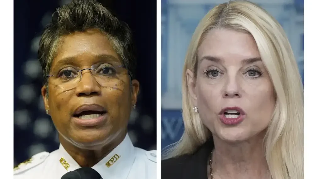 Confusion emerges over leadership of Washington D.C. police as federal oversight by Pam Bondi overlaps with Chief Pamela Smith’s authority. - AP Photo