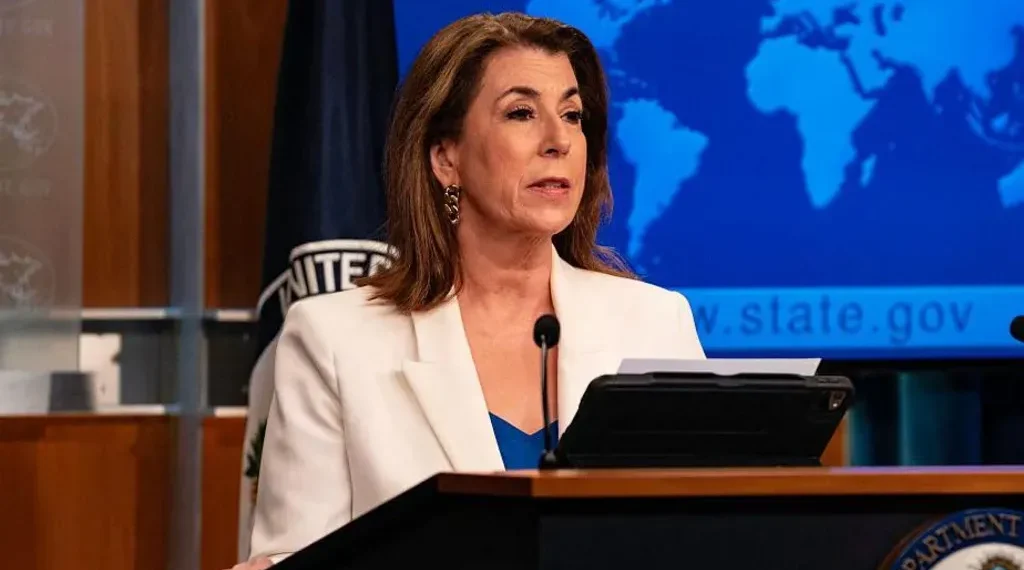 Tammy Bruce, State Department spokeswoman and conservative author, tapped by Trump for deputy UN ambassador role in 2025. - Getty Images/BBC