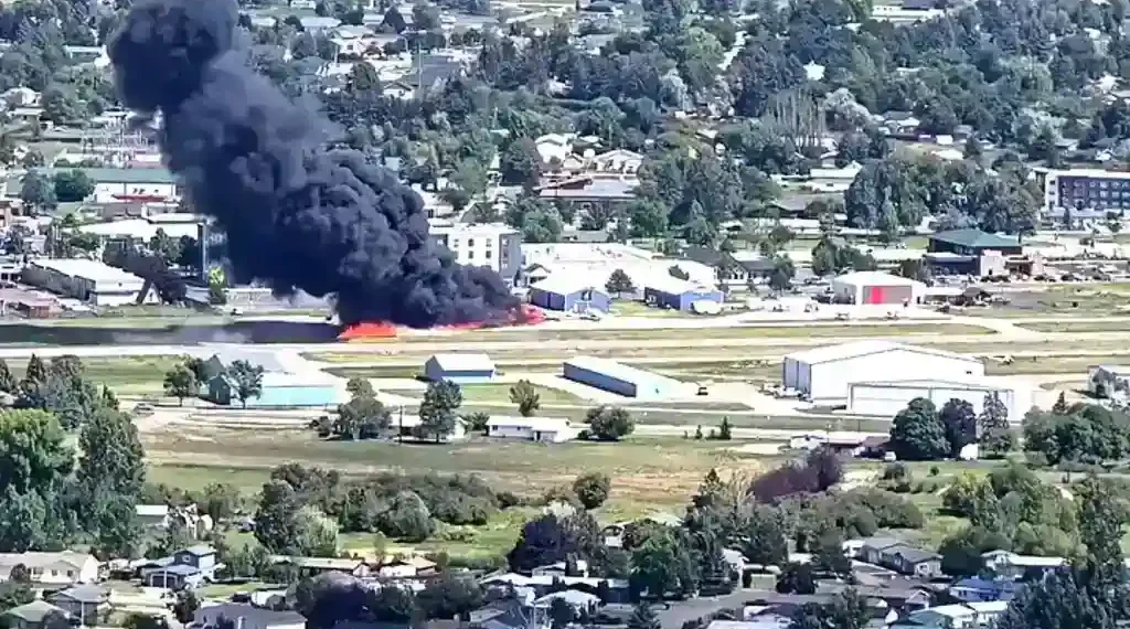 Montana Plane Crash: Pilot and 3 Passengers Escape Flames After Aircraft Collision at Kalispell City Airport Destroys Two Planes - Scott Carpenter/TMX