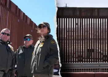 Trump Administration Border Wall Strategy Adds Black Paint for Deterrence as Kristi Noem Highlights Security Gains at U.S. Southern Border - Alex Brandon/Pool via REUTERS and Fox News Photo/Joshua Comins
