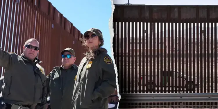 Trump Administration Border Wall Strategy Adds Black Paint for Deterrence as Kristi Noem Highlights Security Gains at U.S. Southern Border - Alex Brandon/Pool via REUTERS and Fox News Photo/Joshua Comins