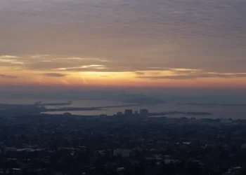 San Francisco Bay Area jolted by 4.3 magnitude earthquake near Berkeley; minor property damage reported, no injuries. - AP Photo/Jeff Chiu, file