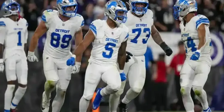 Lions overpower Ravens with dominant rushing attack and seven sacks on Lamar Jackson in 38-30 prime-time road win. - AP Photo/Stephanie Scarbrough