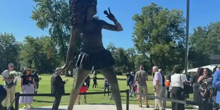 Tennessee hometown unveils Tina Turner statue honoring Queen of Rock ’n’ Roll near her childhood school in Brownsville community park - AP Photo/Adrian Sainz