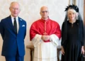 King Charles and Pope Leo XIV Pray Together in Historic Vatican Meeting - Vatican Media via AP, HO