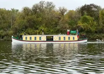 Replica Boat Retraces Erie Canal’s Historic Journey 200 Years Later - AP Photo/Michael Hill