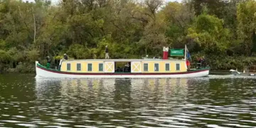 Replica Boat Retraces Erie Canal’s Historic Journey 200 Years Later - AP Photo/Michael Hill