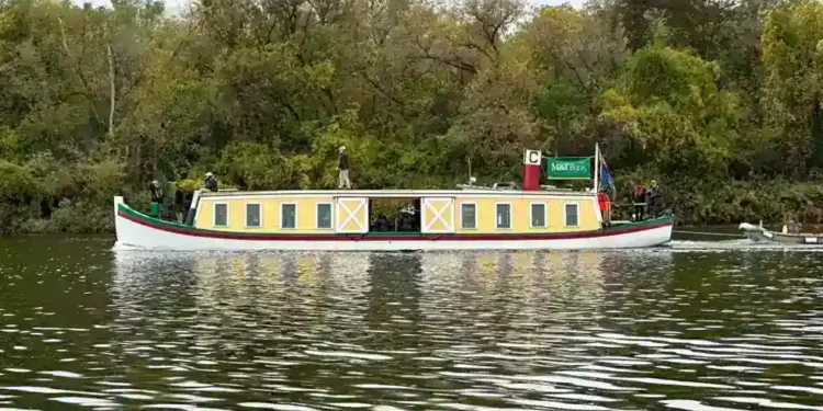 Replica Boat Retraces Erie Canal’s Historic Journey 200 Years Later - AP Photo/Michael Hill