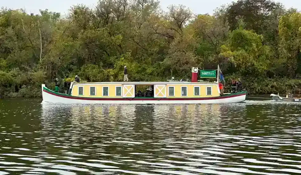 Replica Boat Retraces Erie Canal’s Historic Journey 200 Years Later - AP Photo/Michael Hill