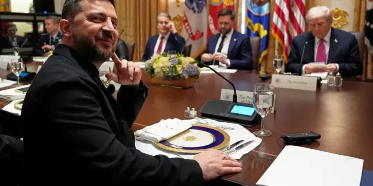 Trump Calls for Ukraine-Russia Ceasefire After Meeting with Zelenskyy - AP Photo/Alex Brandon