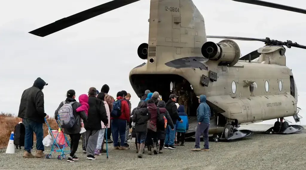 Alaska Storm Displaces Thousands After Typhoon Halong’s Devastation - Joseph Moon/Alaska National Guard via AP