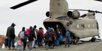 Alaska Storm Displaces Thousands After Typhoon Halong’s Devastation - Joseph Moon/Alaska National Guard via AP