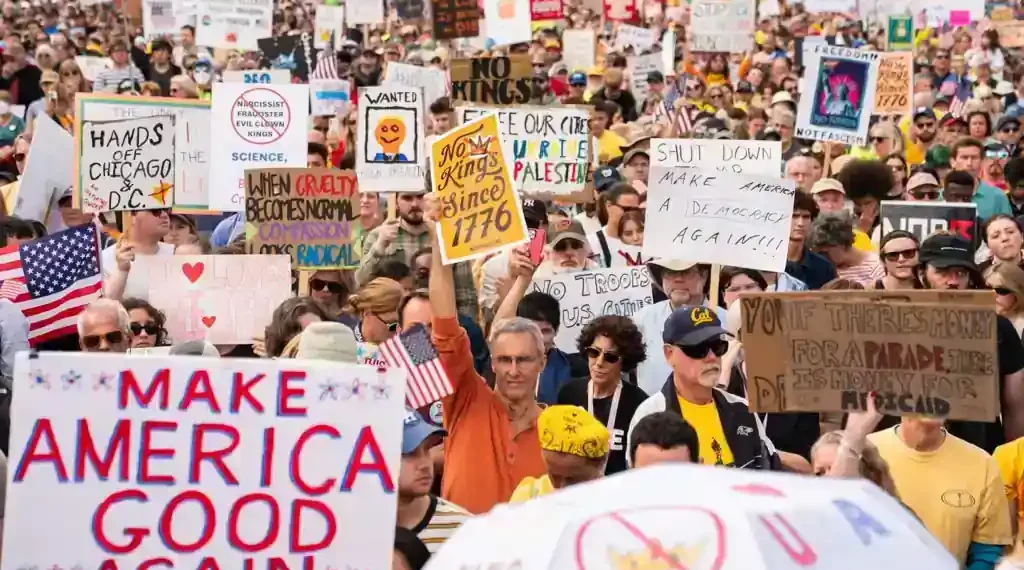 Nationwide ‘No Kings’ Protests Challenge Trump’s Leadership Amid Shutdown - AP Photo/Allison Robbert