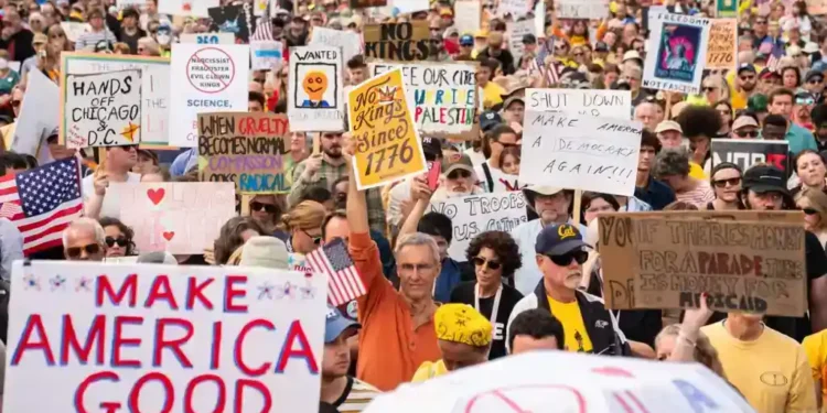 Nationwide ‘No Kings’ Protests Challenge Trump’s Leadership Amid Shutdown - AP Photo/Allison Robbert