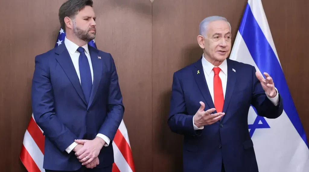 Vance Reaffirms Israel’s Independence During Gaza Ceasefire Talks- Marc Israel Sellem/Jerusalem Post via AP, Pool