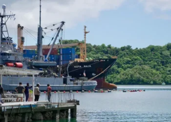 Palau coastline with military and tourism infrastructure in Pacific geopolitics - BBC