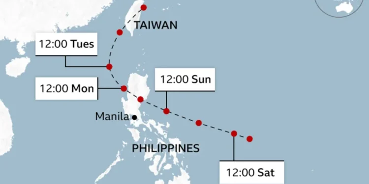 Nearly a Million Evacuated as Super Typhoon Fung-wong Nears Philippines - BBC