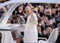 Pope Leo XIV greets faithful during international visit - EPA/BBC