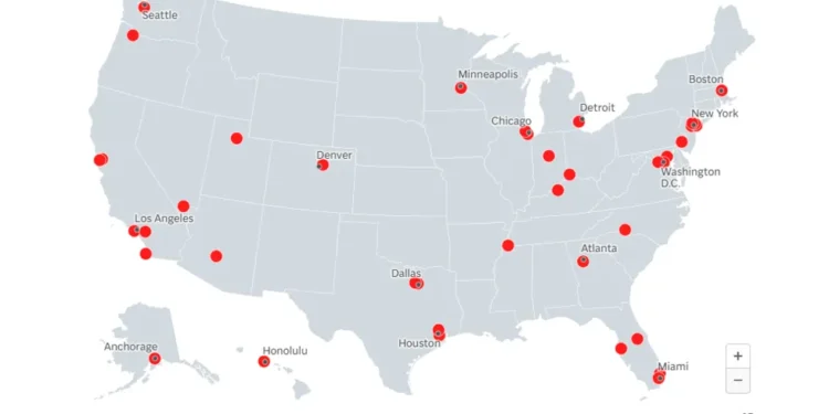 U.S. Airlines Cancel Over 1,000 Flights as Shutdown Impacts FAA Operations - Source: FAA Graphic: Phil Holm via AP