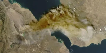 High-altitude volcanic ash plume drifting over northern India after Ethiopian eruption - Reuters/BBC