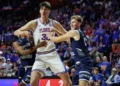 World’s Tallest Teen Olivier Rioux Makes Historic NCAA Basketball Debut at Florida - AP Photo/Chris Watkins