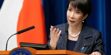 Japan’s First Female PM Sparks Renewed Debate Over Sumo’s Ban on Women Entering the Ring - AP Photo/Eugene Hoshiko, Pool