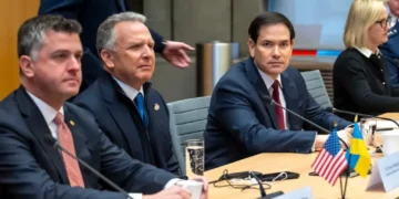 U.S. and Ukrainian officials meet in Geneva to discuss war negotiations. - Martial Trezzini/Keystone via AP