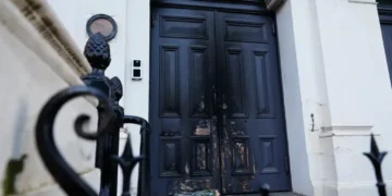 East Melbourne Synagogue exterior, site of recent arson attack in Australia. - Con Chronis/AAP Image via AP