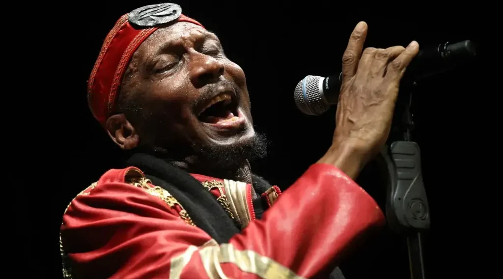 Jimmy Cliff performing on stage, reggae legend in concert, 2022 - AP Photo/Wong Maye-E, File