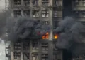 Firefighters battle massive blaze in Hong Kong high-rise complex - AP Photo/Chan Long Hei