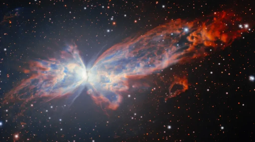 Gemini South telescope captures glowing Butterfly Nebula image - NSF NOIRLab via AP