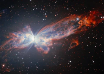 Gemini South telescope captures glowing Butterfly Nebula image - NSF NOIRLab via AP