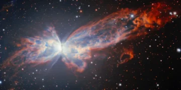 Gemini South telescope captures glowing Butterfly Nebula image - NSF NOIRLab via AP