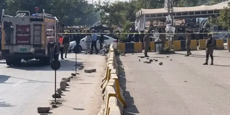 Car Bomb Outside Islamabad Court Kills at Least Five, Injures 13 in Pakistan - This is a locator map for Pakistan with its capital, Islamabad, and the Kashmir region. - AP Photo/Mohammad Yousuf