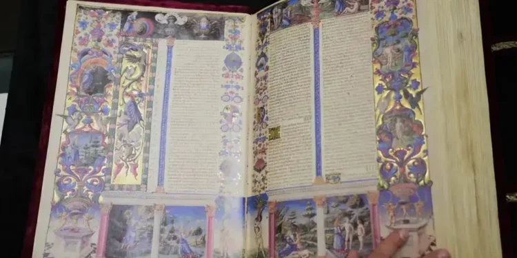 Borso D’Este Bible on Rare Display in Rome for Vatican Holy Year - AP Photo/Alessandra Tarantino