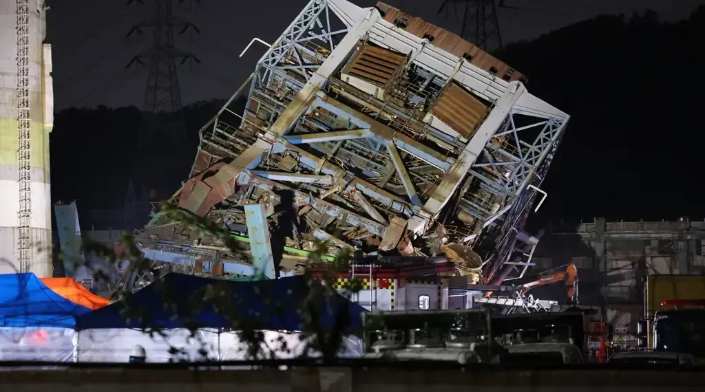 Ulsan Power Plant Collapse Kills One, Four Missing in South Korea - Jang-Ji-Hyun/Yonhap via AP
