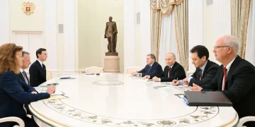 Diplomats meet in Kremlin amid stalled Ukraine peace negotiations - Sputnik/Kristina Kormilitsyna/Pool via REUTERS