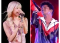 Rosé and Bruno Mars performing “APT.” on stage globally - AP Photo
